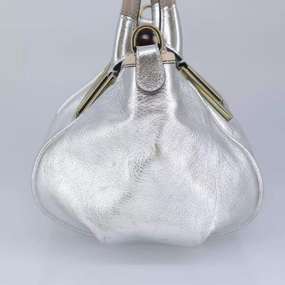 Chloe Etel Hand Bag Leather 2way Silver Auth - Picture 4 of 16